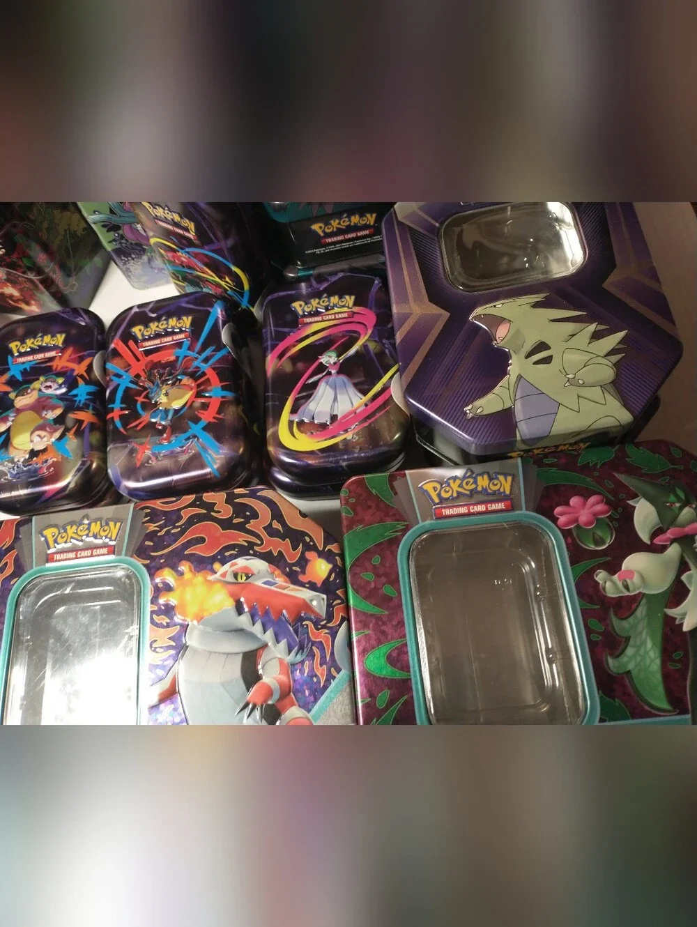 Pokemon TCG Card Poke Tins, Lot of 20, Various Styles Sizes Empty, No Cards